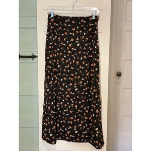 Floral Maxi Skirt with Slit